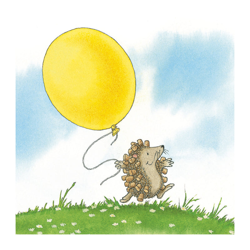 Percy the Park Keeper - A Birthday Balloon Blank Greeting Card with Envelope
