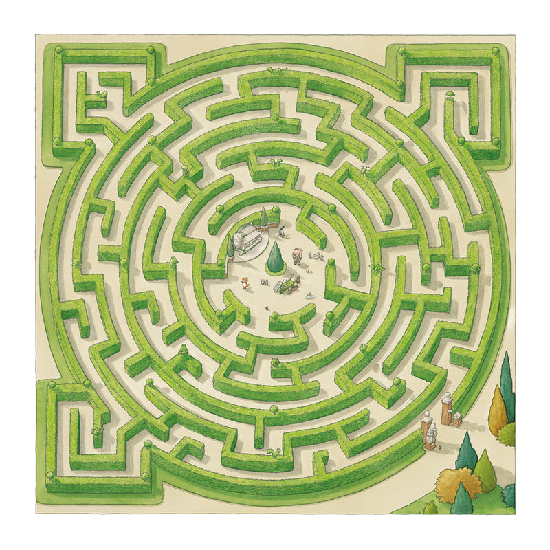 Percy the Park Keeper - The Amazing Maze Blank Greeting Card with Envelope