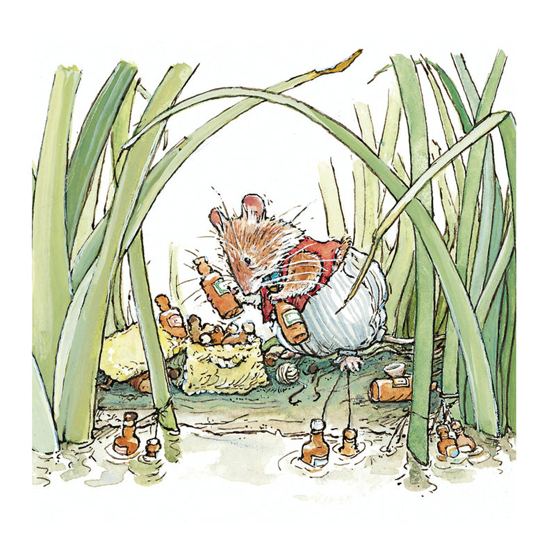 Brambly Hedge - Chilling the Refreshments Blank Greeting Card with Envelope