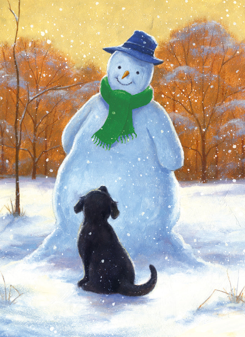 Snowman's Best Friend by Alan Lathwell Pack of 8 Charity Christmas Cards