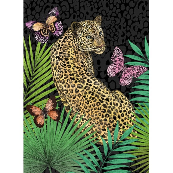 Matthew Williamson Forest Leopard Blank Greeting Card with Envelope - Bee's Emporium