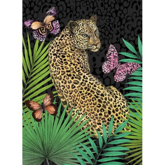 Matthew Williamson Forest Leopard Blank Greeting Card with Envelope
