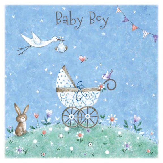 Congratulations on your Baby Boy Greeting Card with Envelope