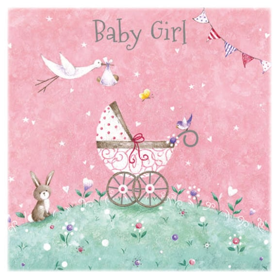 Congratulations on your Baby Girl Greeting Card with Envelope