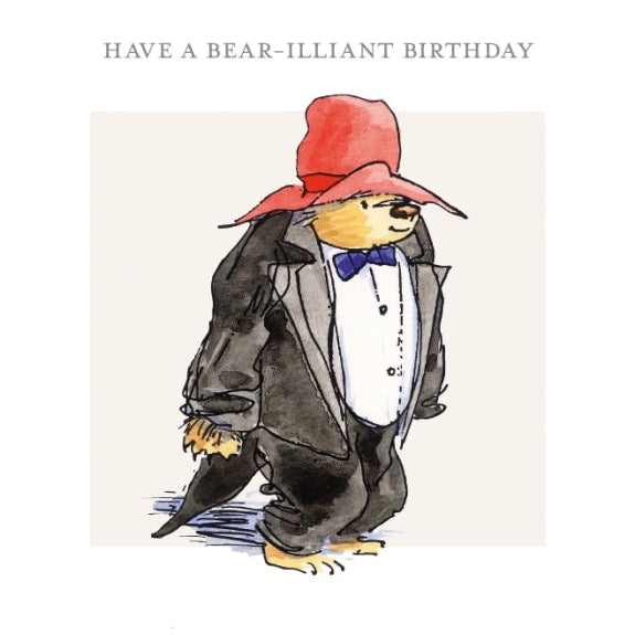 Paddington Bear in Dinner Jacket Birthday Greeting Card with Envelope - Bee's Emporium