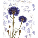 Wild Press Cornflower Cascade So Very Sorry Blank Greeting Card with Envelope