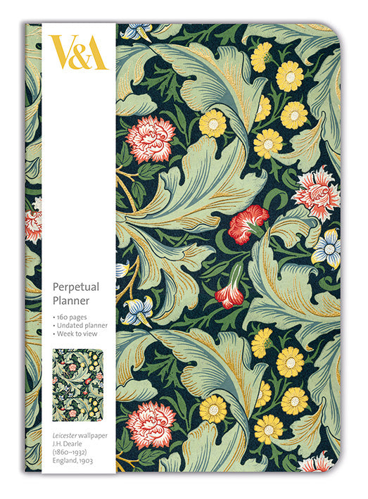 V&A Leicester Wallpaper A5 Perpetual Planner