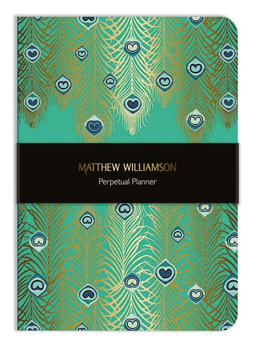 Matthew Williamson Jade Peacock A5 Perpetual Planner