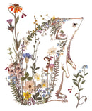 Wild Press - Cottage Garden Hedgehog Blank Greeting Card with Envelope