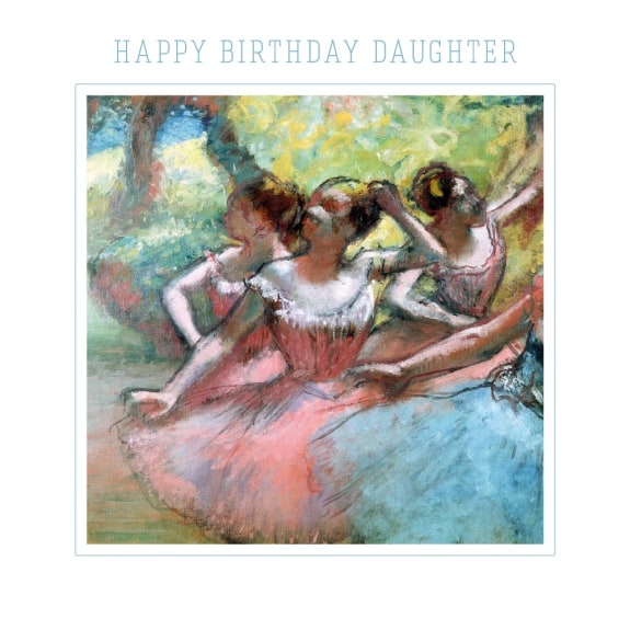 Happy Birthday Daughter - Ballerinas Greeting Card with Envelope