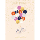 Happy Birthday Sister - Hooray Balloons Greeting Card with Envelope