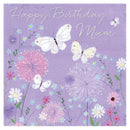 Happy Birthday Mum - Butterflies Greeting Card with Envelope