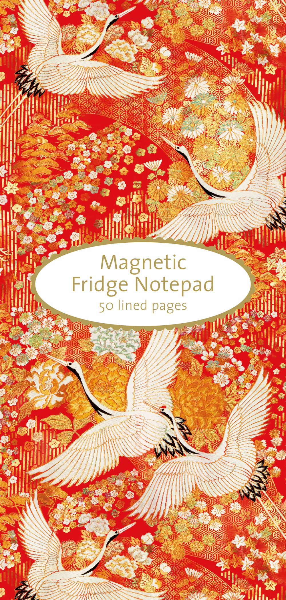 V&A Kimono Cranes Magnetic Fridge Notepad - Bee's Emporium