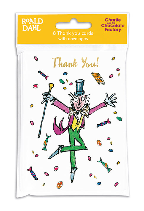 Roald Dahl Charlie and the Chocolate Factory 8 Thank You Notecards & Envelopes
