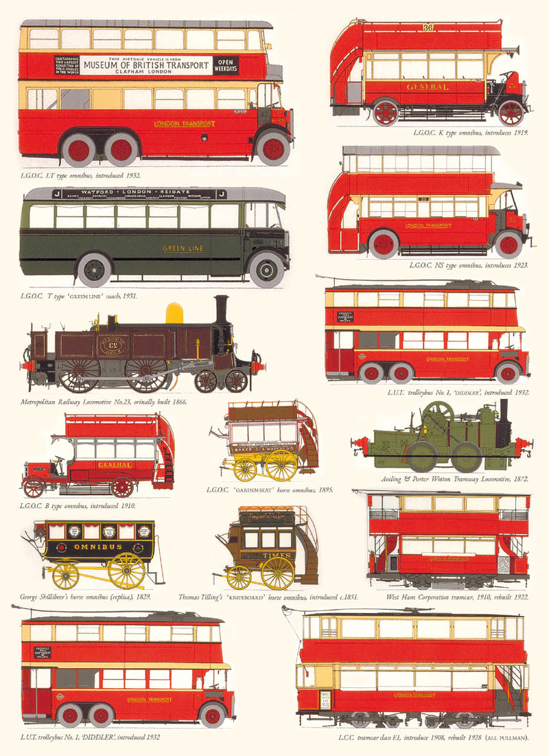 Transport for London - 140 Years of Transport Blank Greeting Card with Envelope