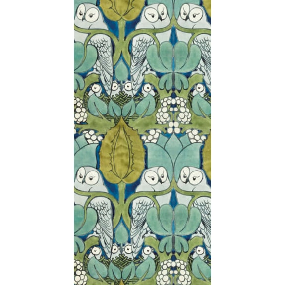 V&A Voysey The Owl Slim Blank Greeting Card with Envelope