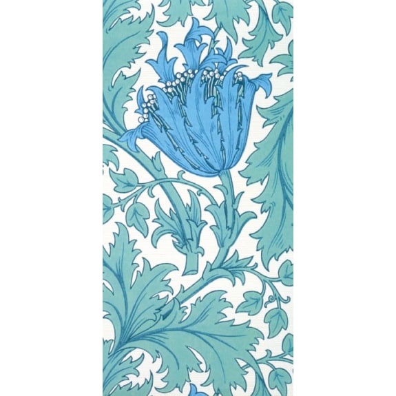 V&A Anemone Wallpaper Slim Blank Greeting Card with Envelope