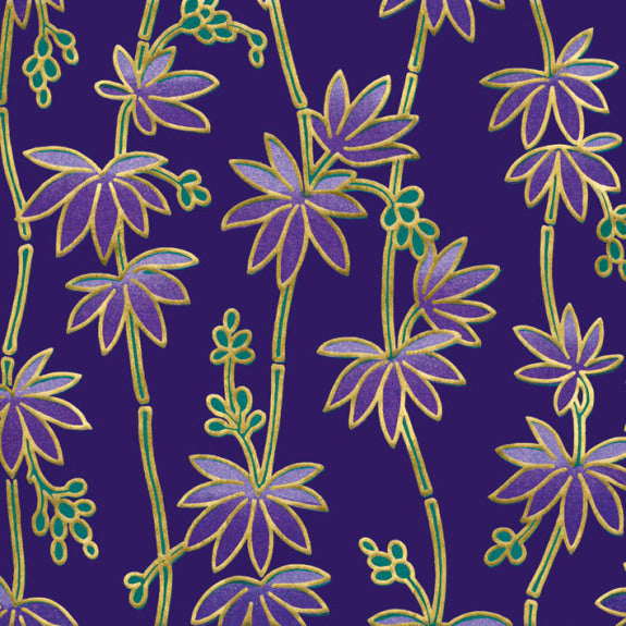 V&A Purple Bamboo Greeting Card with White Envelope - Bee's Emporium