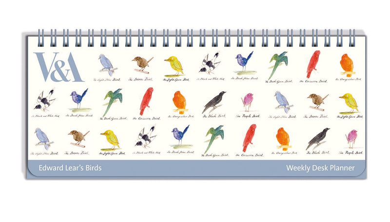 V&A Edward Lear's Birds Weekly Desk Planner