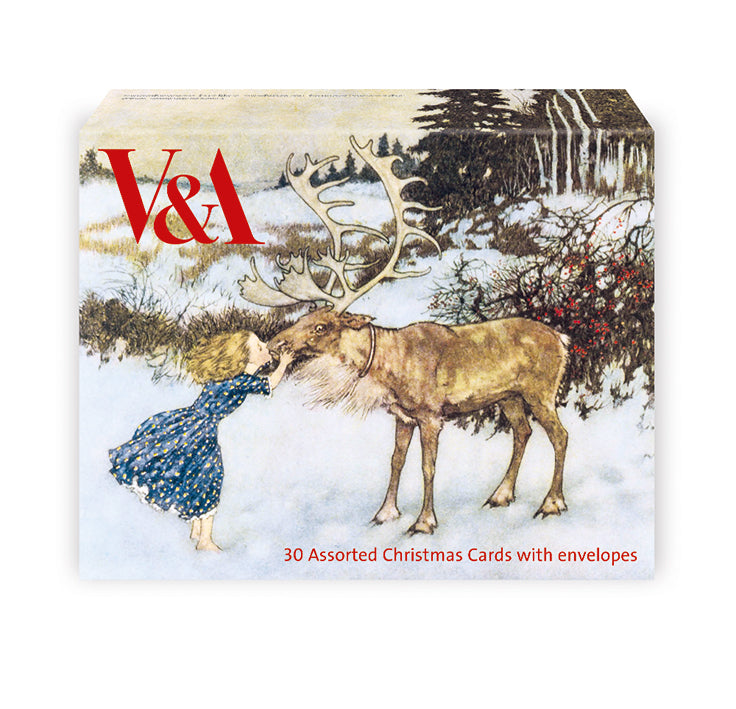 V&A 30 Assorted Christmas Cards with Envelopes