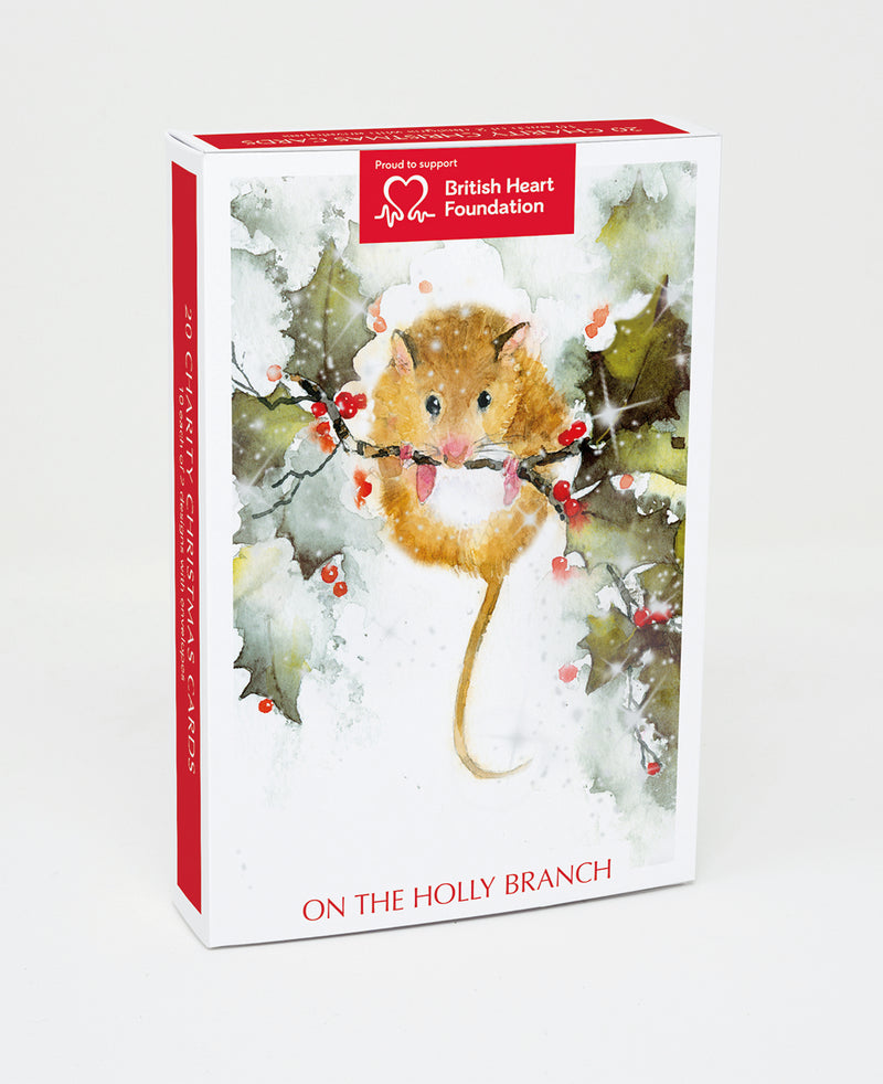 On the Holly Branch Box of 16 Charity Christmas Cards
