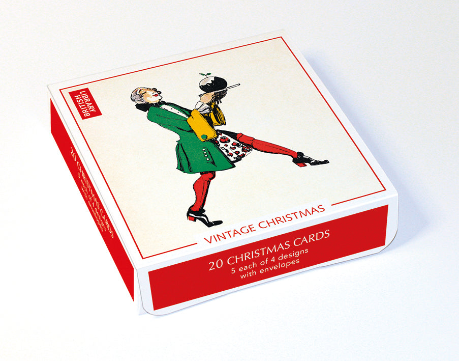 British Library - Vintage Christmas Box of 20 Christmas Cards - Bee's Emporium