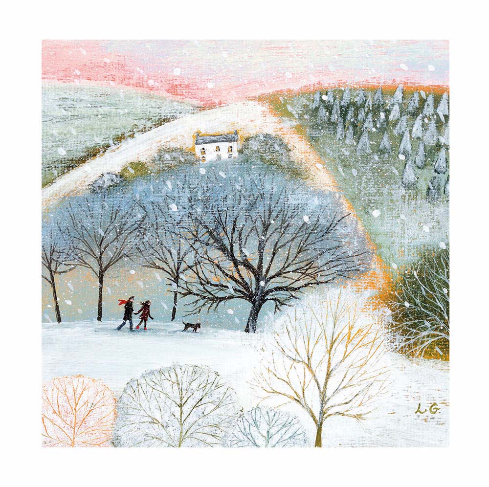 Winter Walks by Lucy Grossmith Box of 20 Christmas Cards - Bee's Emporium