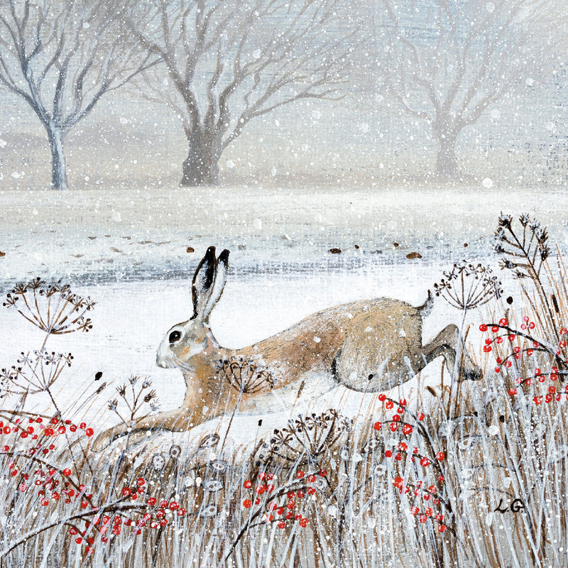 Animals and Winter Berries by Lucy Grossmith Box of 20 Charity Christmas Cards